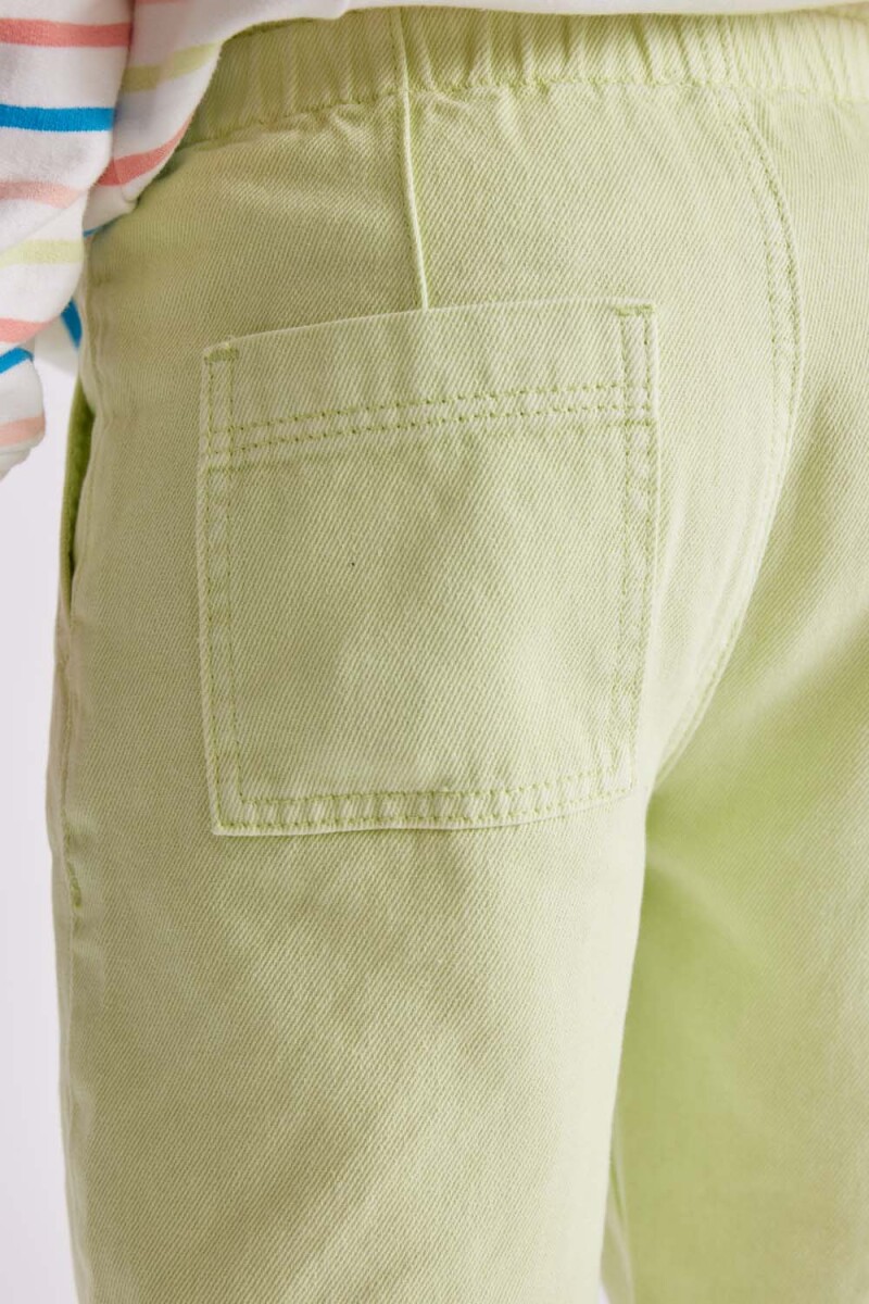 Pantalón de jean paper bag Verde matcha