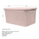 Set x2 Caja simil ratán 15 lts ROSADO