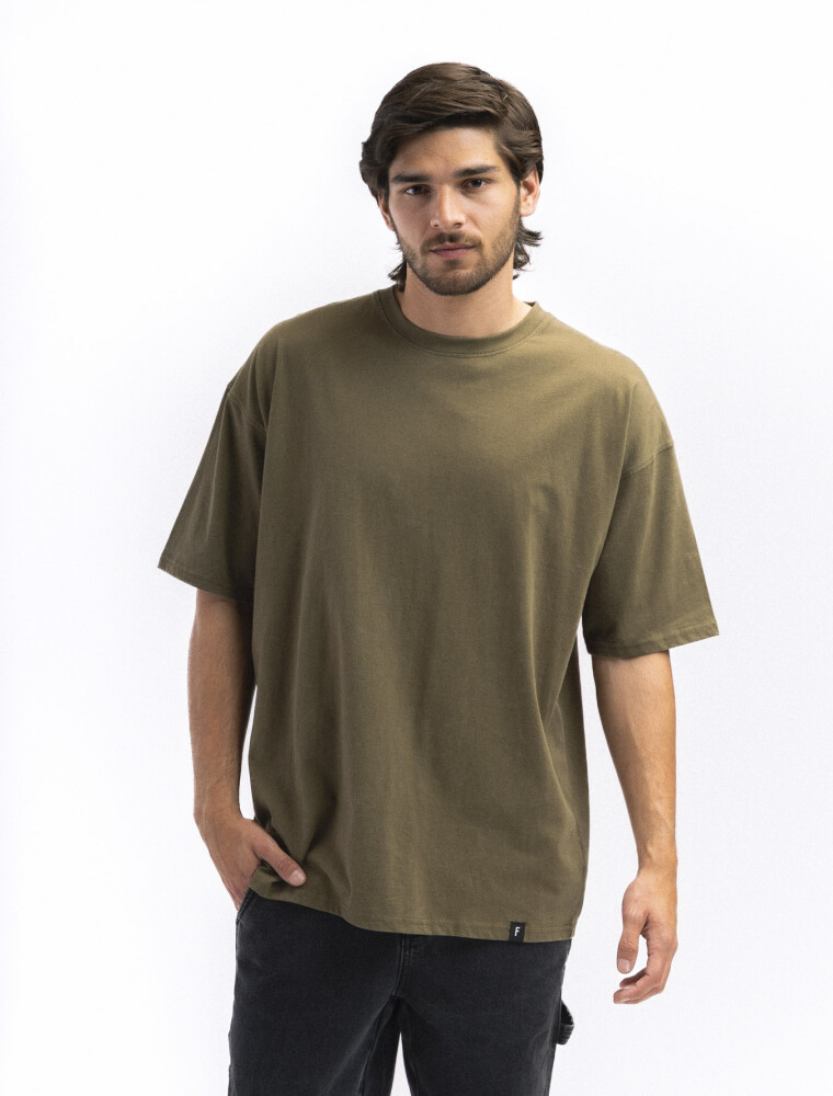Remera Algodón Oversized Militar