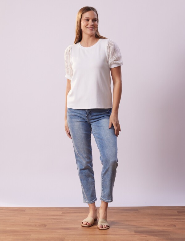 Remera Mga Encaje BLANCO