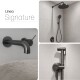 JUEGO DE GRIFERIA SIGNATURE GUNMETAL CON DUCHA HIGIENICA GRAFITO-GUNMETAL