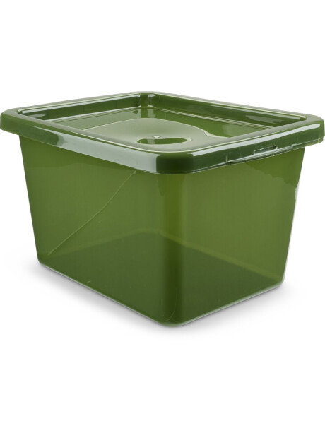 Caja de almacenamiento BASIC BOX 15 L con tapa verde. Caja de almacenamiento BASIC BOX 15 L con tapa verde.