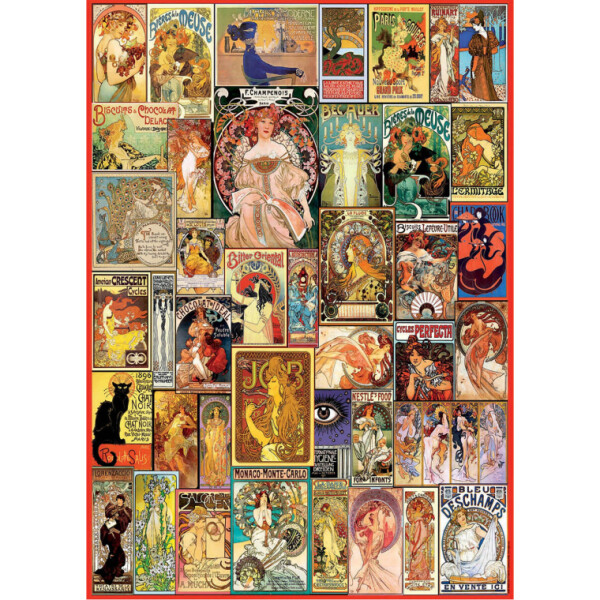 Puzzle Educa Rompecabeza Collage 1000 Piezas Art Nouveau Puzzle Educa Rompecabeza Collage 1000 Piezas Art Nouveau