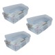Set x3 Caja organizadora baja 30lt TRANSPARENTE