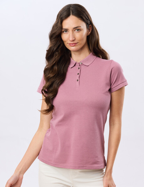 REMERA POLO PIQUÉ Rosa Oscuro