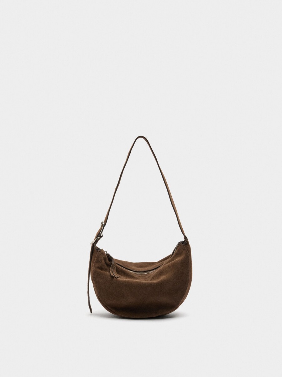 Bolso Hobo De Piel marron