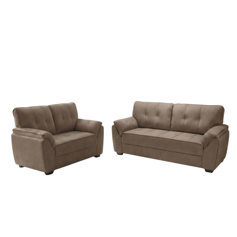 Juego De Living Sillones Sofá 2 Y 3 Cuerpos - Montana Marrón claro