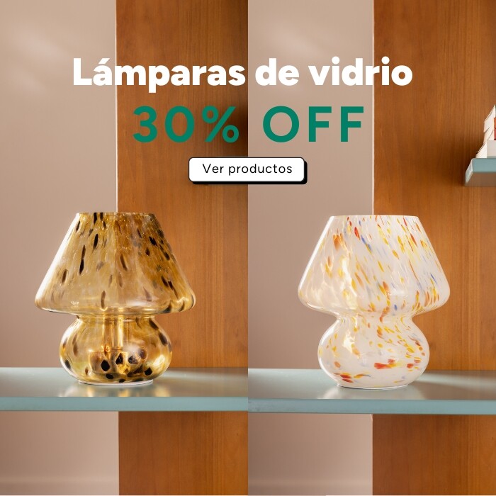 Lámparas de Vidrio 30% OFF