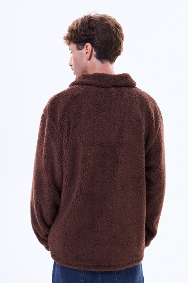 Campera de sherpa Recife Marrón