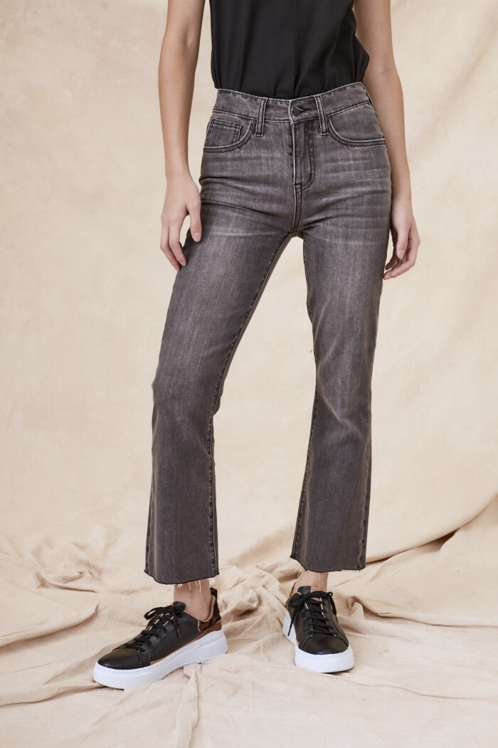 Flare Denim Gris