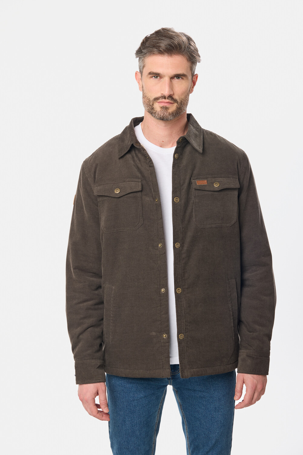 CAMPERA DE PANA Y CORDERITO Verde