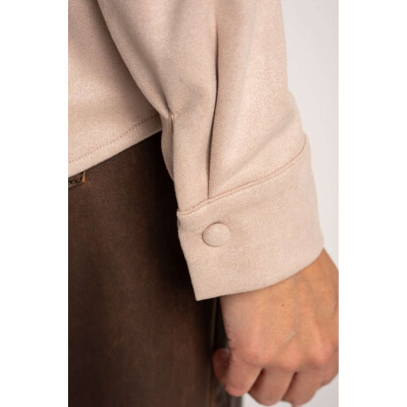 Camisa Gamuza Cuero Vegano Rosa