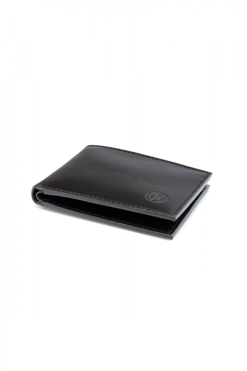 Billetera doble cuero - Negro 