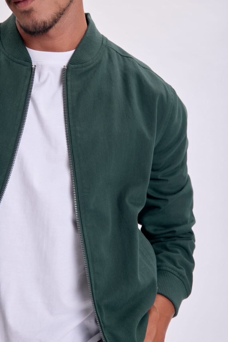 Campera bomber algodón Verde