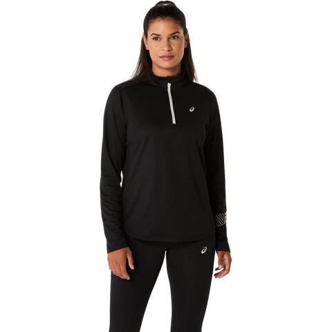 Asics Icon 1/2 Zip Ls Top - Mujer Performance Black