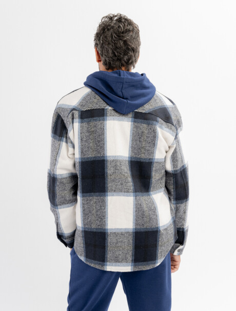 Sobrecamisa franela azul