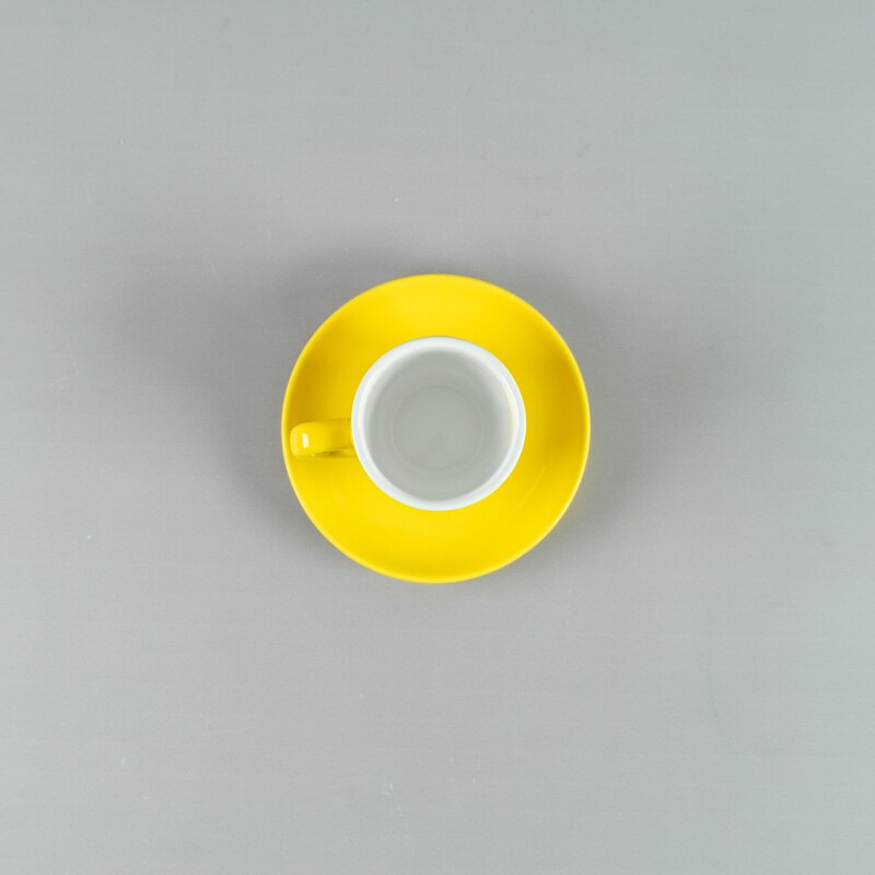 Taza de Cafe de 90 ml c/ Plato 11,5 cm Amarillo Choosing Taza de Cafe de 90 ml c/ Plato 11,5 cm Amarillo Choosing