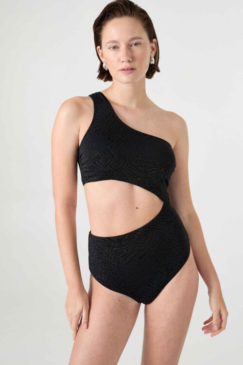 Malla Split Negro Leopardo