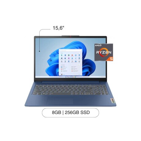 Notebook LENOVO Ideapad Slim 3 15,6' FHD 256GB / 8GB RAM Ryzen 5 40 W11 - Blue Notebook LENOVO Ideapad Slim 3 15,6' FHD 256GB / 8GB RAM Ryzen 5 40 W11 - Blue