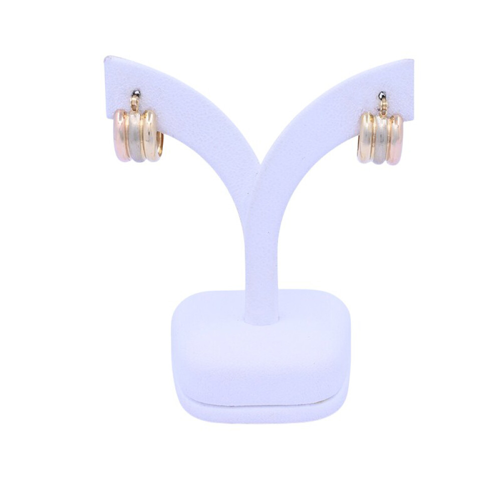 Aros oro 18 k triple 3 tonos. Aros oro 18 k triple 3 tonos.