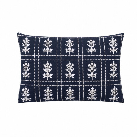 ALMOHADÓN EMBRO COTTON LINEN LINO-Y-ALGODON AZUL COTTAGE MARINO
