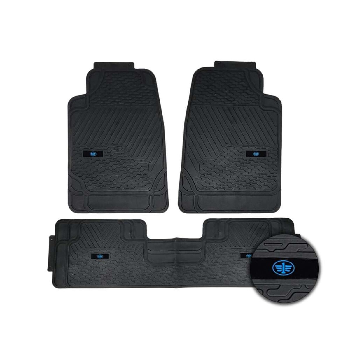 Alfombra New York Logo Faw - Set De Tres Piezas 