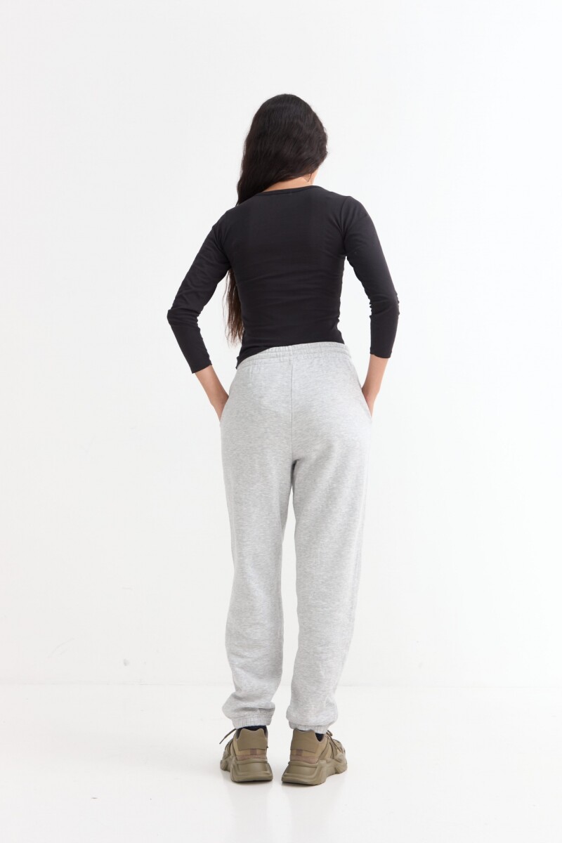 Pantalón jogger felpa GRIS MELANGE