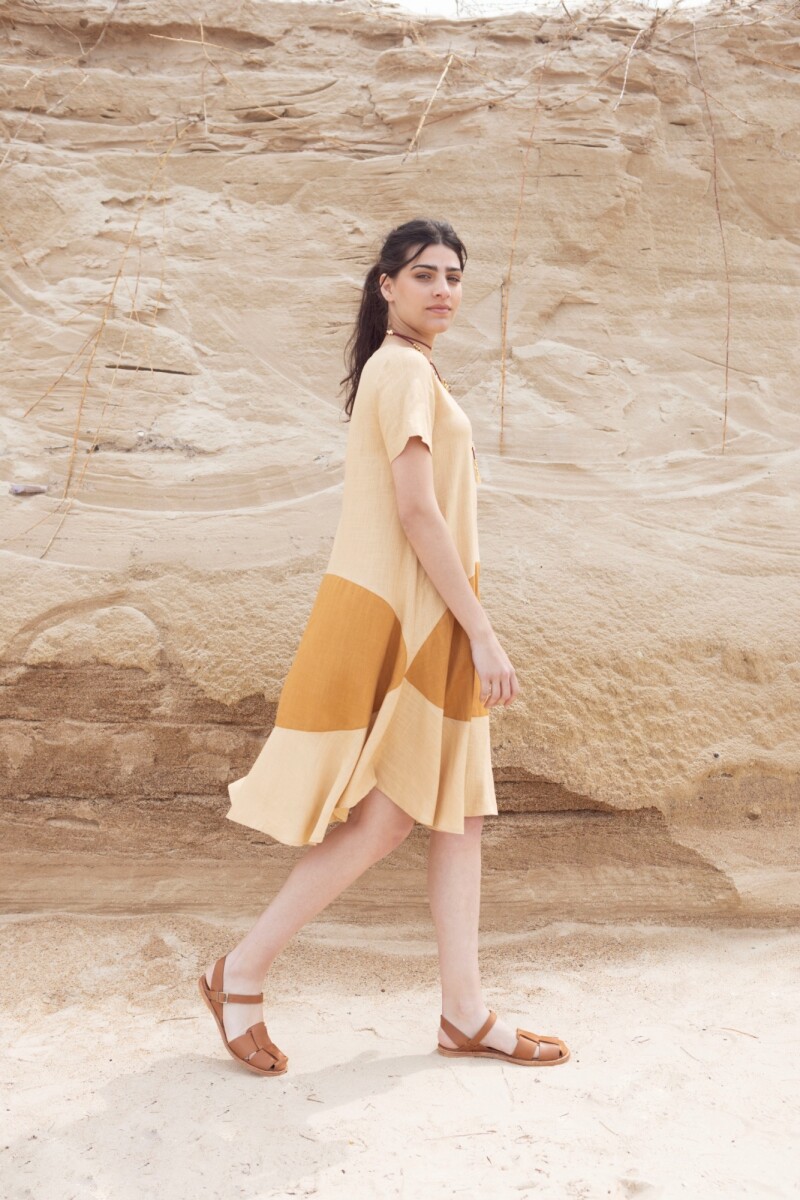 VESTIDO PESSOA Maíz Y Camel