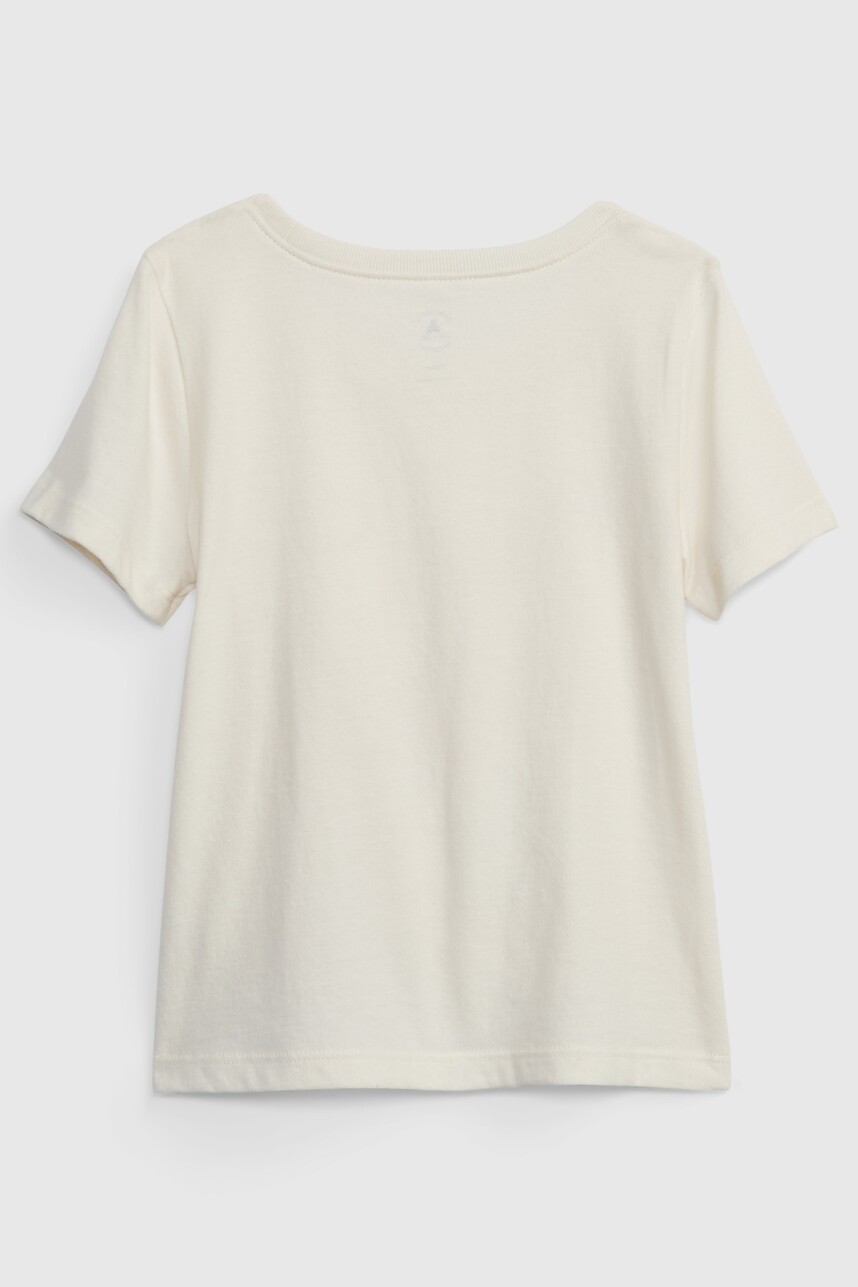 Remera Gráficos Manga Corta Toddler Niña Ivory Frost