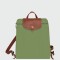 Longchamp -Mochila Longchamp plegable de nylon con cierre, Le pliage M Verde