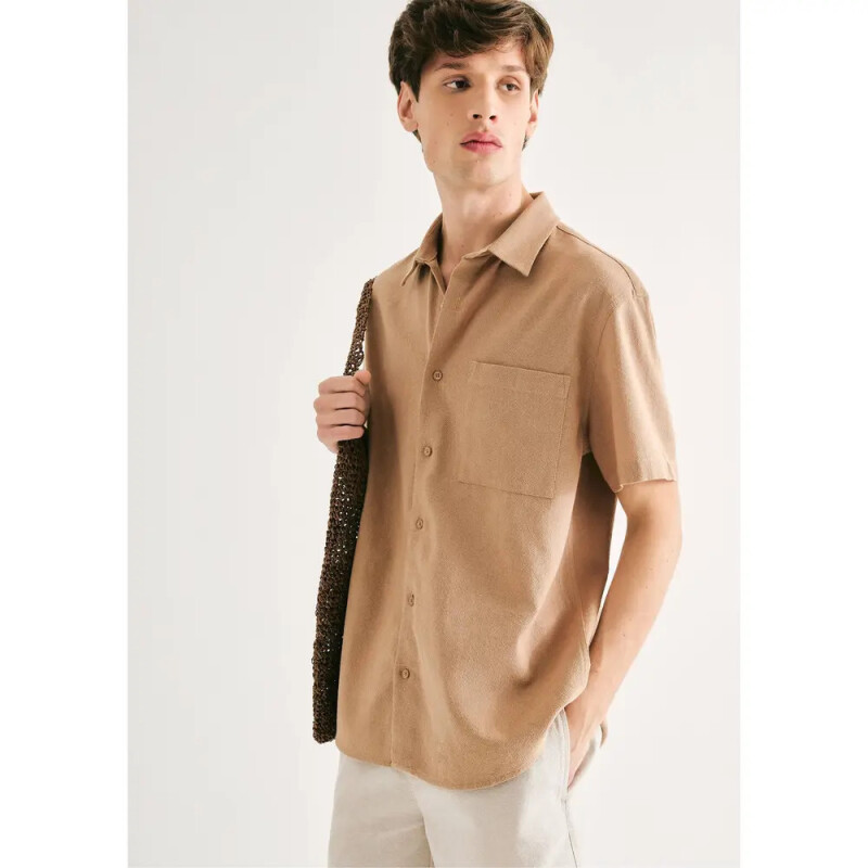 CAMISA MM MASC CAQUI CLARO