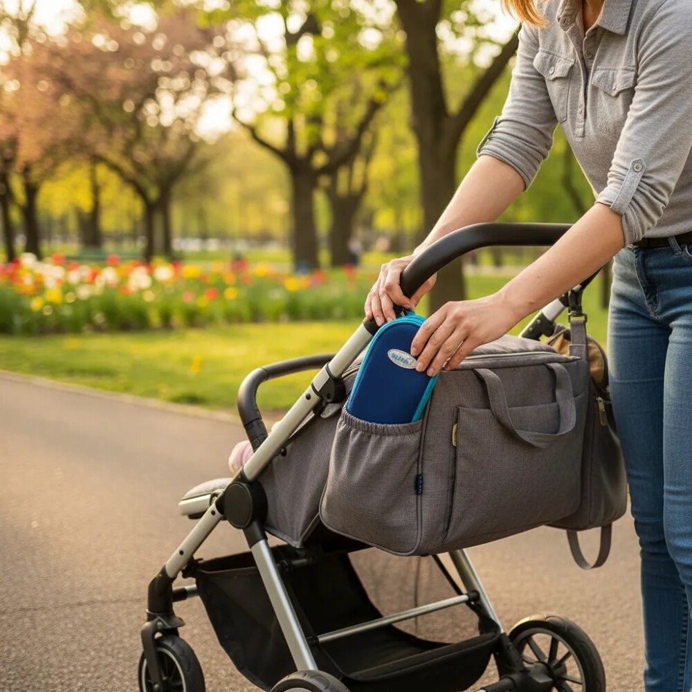Porta biberon termico kuka azul