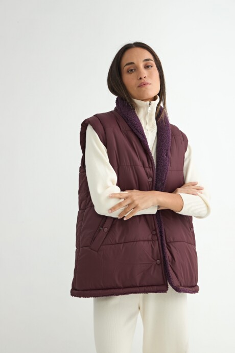 CHALECO SHERPA NOEMIE Bordó