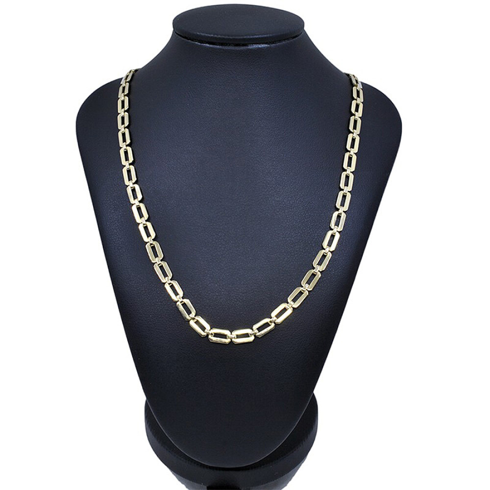 Gargantilla oro 18k eslabon forcet chato Gargantilla oro 18k eslabon forcet chato