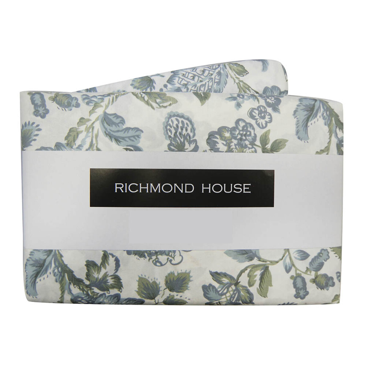 Juego Sábanas Queen Size Richmond House Estampada 100% Microfibra - Flores Azules 