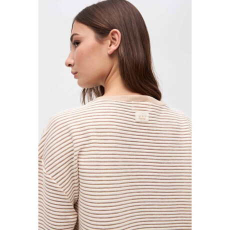 Remera Plea Rayas beige