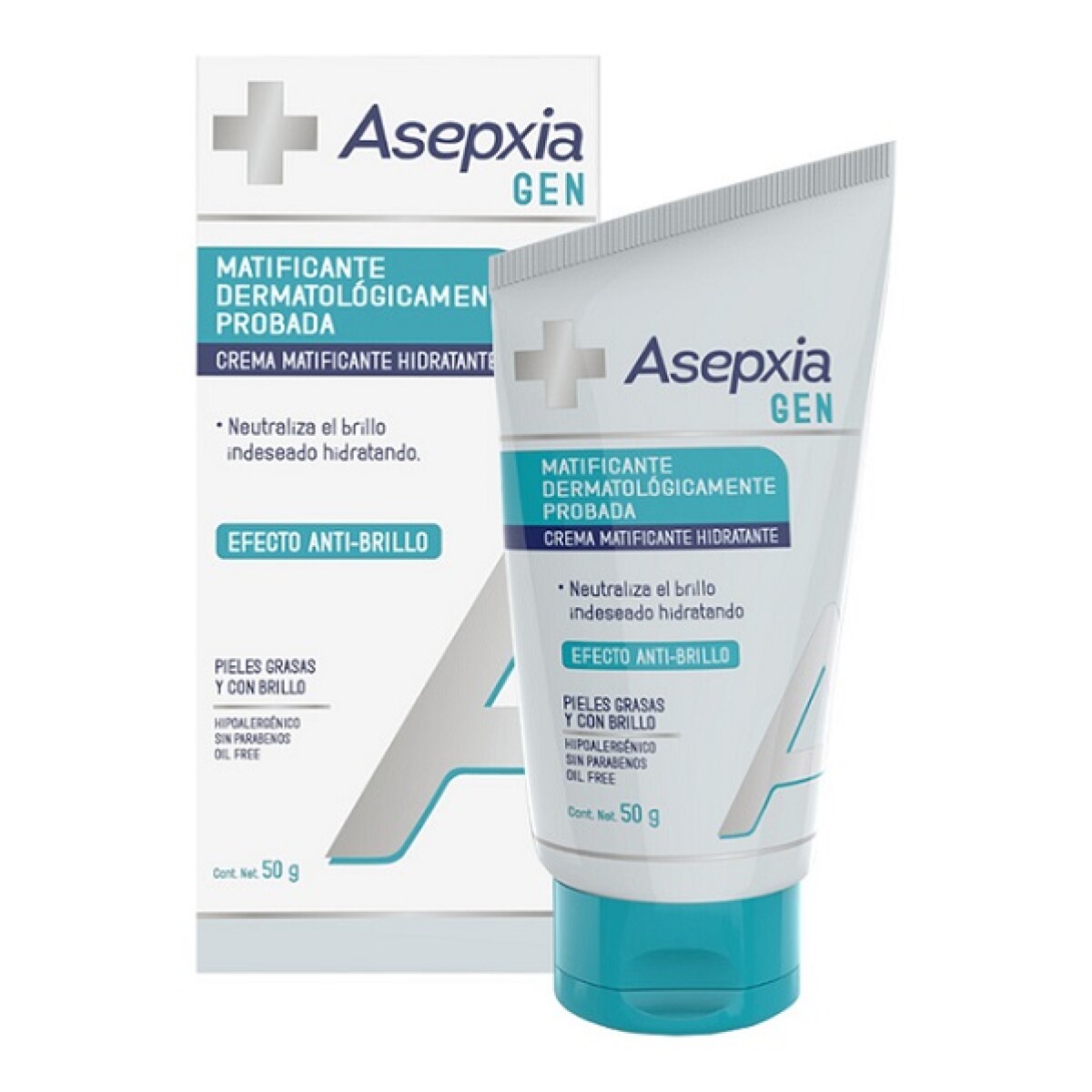 Crema Asepxia Gen Matificante Hidratante 50 Grs. 