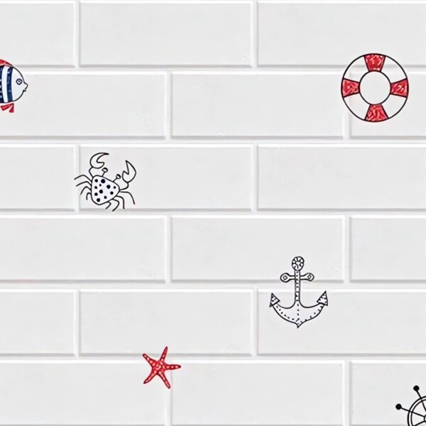 Revestimiento Autoadhesivo Pared Infantil X300 Calidad Variante Nautico