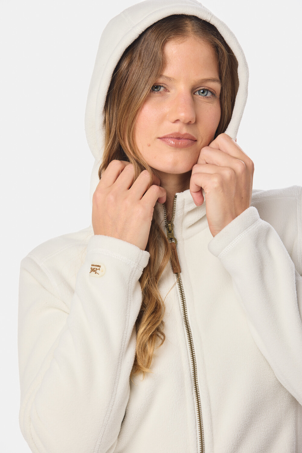 CAMPERA POLAR CON CAPUCHA Natural