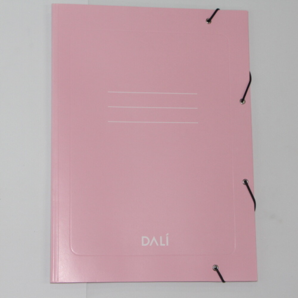 CARPETA DALI CON ELASTICO TAMAÑO OFICIO COLORES PASTELES COLOR ROSADO