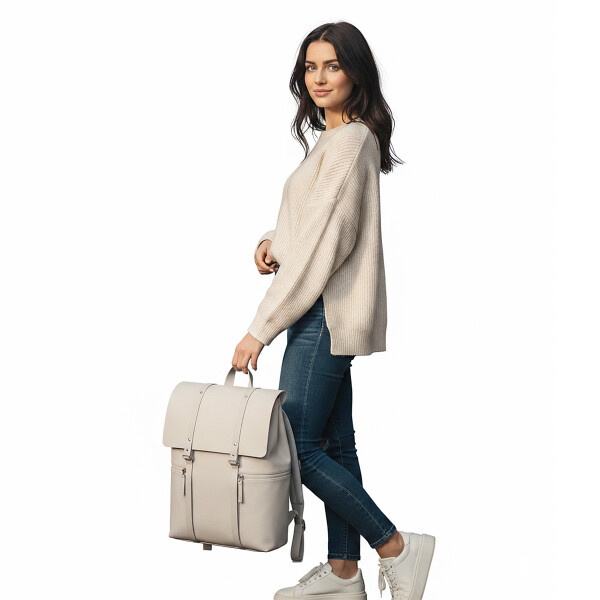 Mochila Gaston Luga Splash 2.0 Laptop Notebook Hasta 16" Color Beige