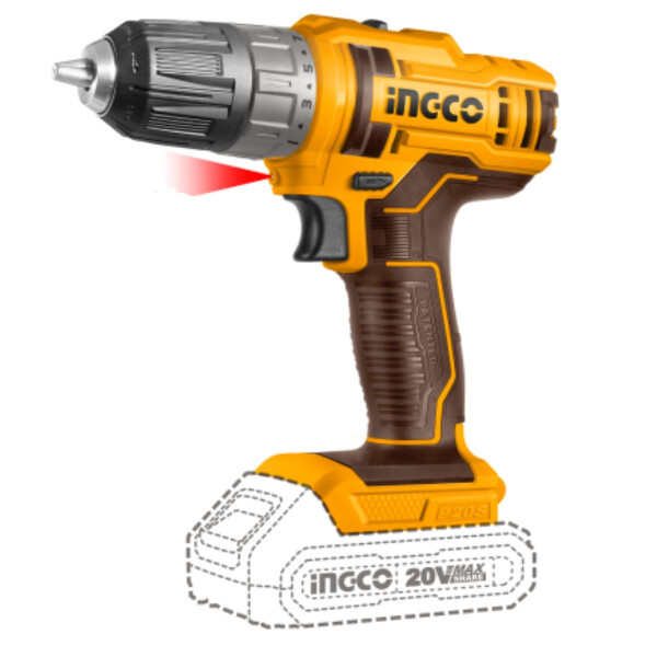 TALADRO ATORNILLADOR 20V 10MM P20S SIN BAT SIN CARG CDLI200515 INGCO TALADRO ATORNILLADOR 20V 10MM P20S SIN BAT SIN CARG CDLI200515 INGCO