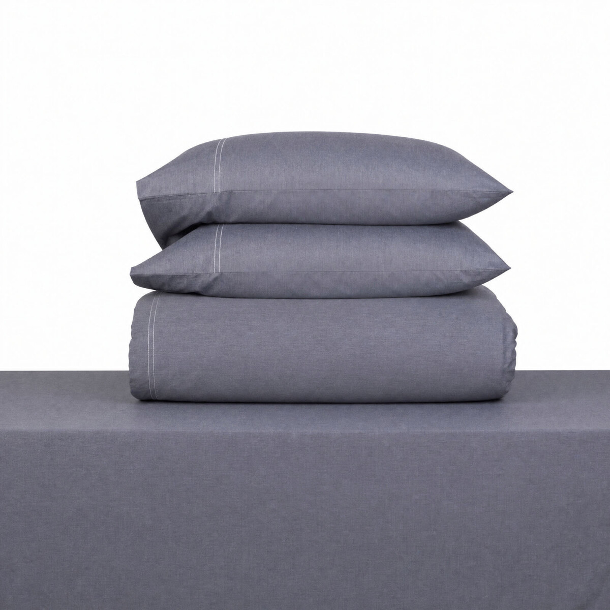 JGO. SÁBANAS - QUEEN ALGODON-Y-POLIESTER CHAMBRAY 
