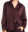 Camisa Saten Bordeaux