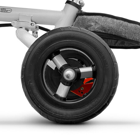 Coche Triciclo Bebé Con Capota Anti UV Giratoria 360 Gris