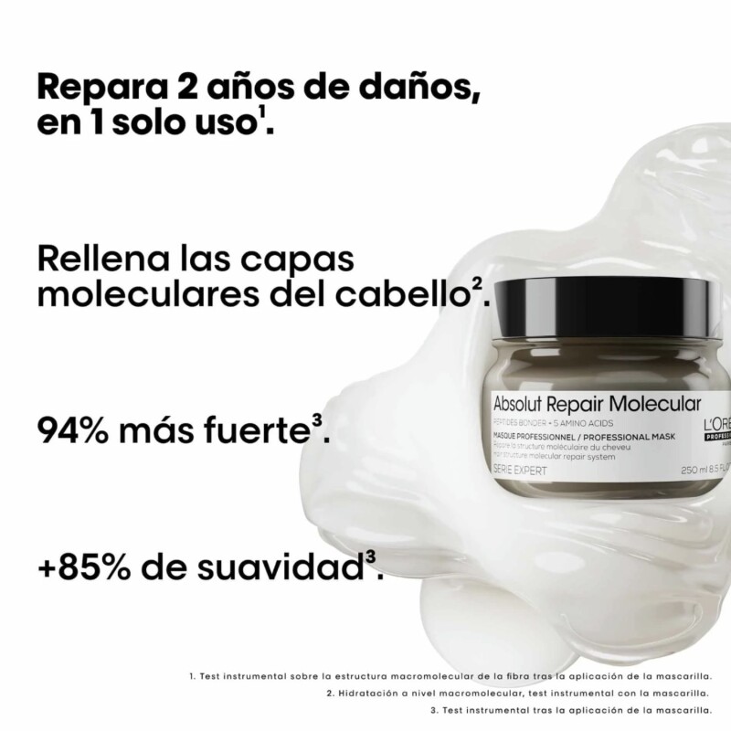 Máscara Capilar L'Oréal Professionnel Absolut Repair Molecular 250ml Para Cabello Máscara Capilar L'Oréal Professionnel Absolut Repair Molecular 250ml Para Cabello