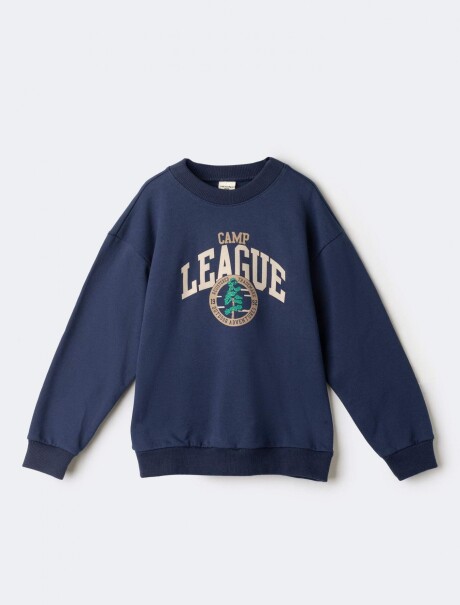 BUZO ESTAMPADO INFANTIL AZUL