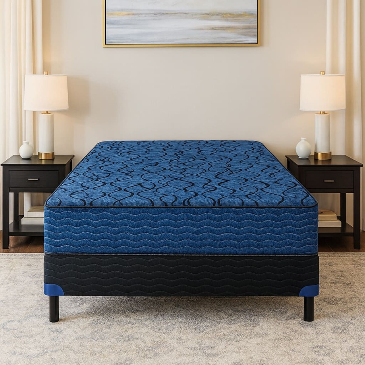 Sommier GRAVA Zafiro®- 2 Plazas - Espuma - 140x190x29 cm - Hasta 130 Kg - GARANTIA 5 AÑOS 