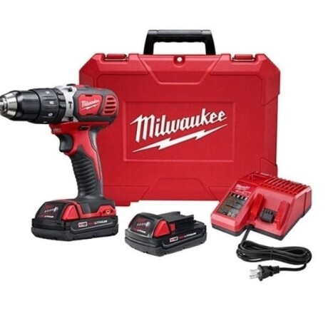 ZZ TALADRO PERCUTOR 1/2 18V 1.5AH 2 BAT PERC2607-259C MILWAUKEE ++ N/a