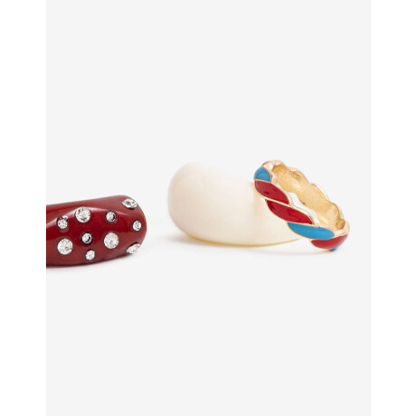 Sets Anillos Lucky charm Combinacion multicolor
